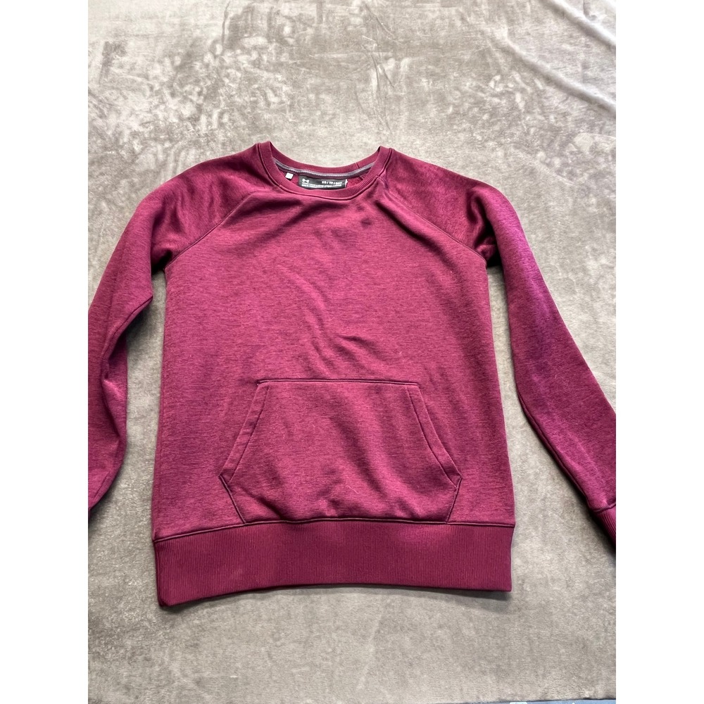 Under Armour ColdGear Sweatshirt‎ Womens XS Maroon Heathered Crewneck Pullover